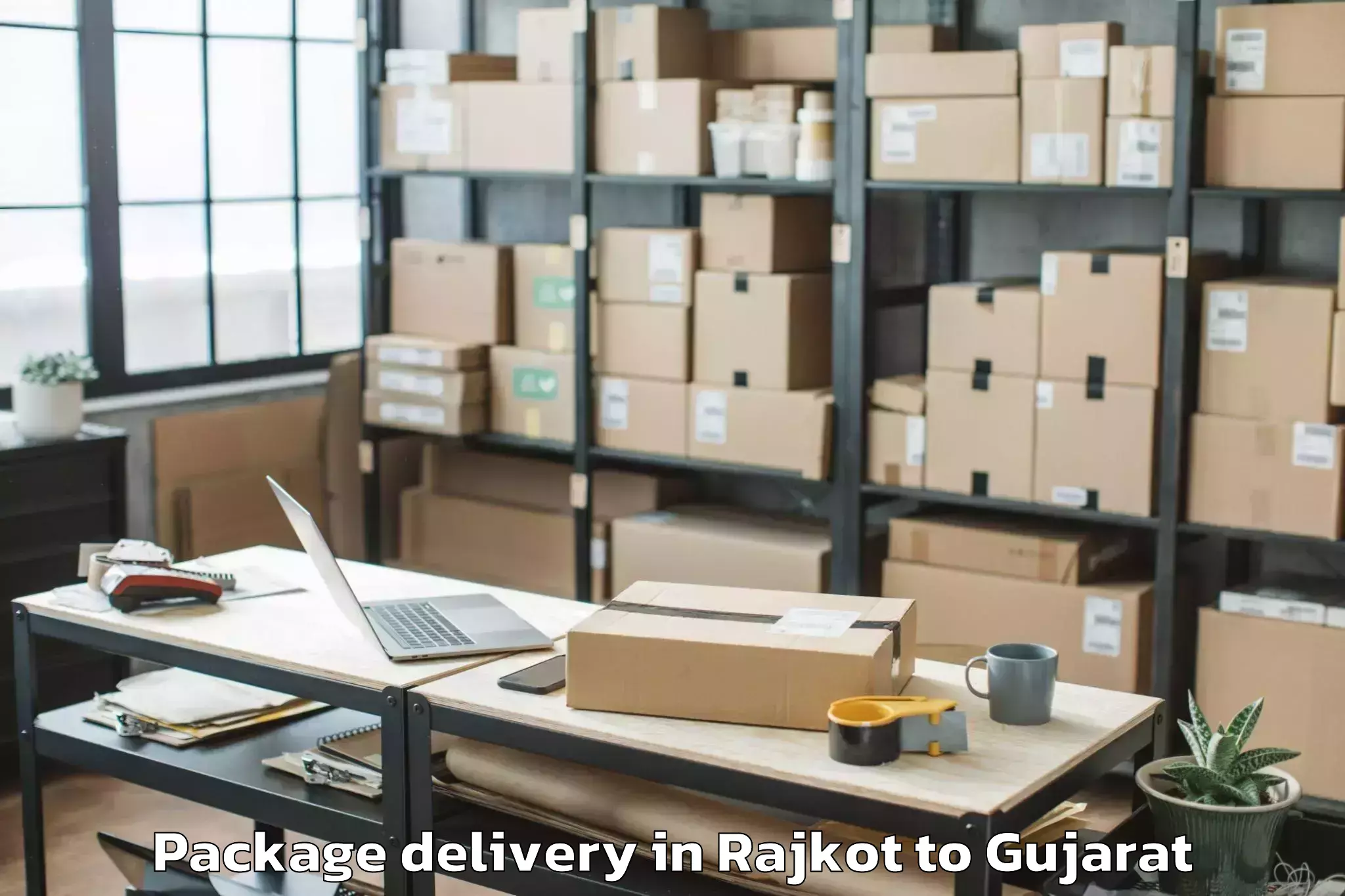 Professional Rajkot to Vansda Package Delivery